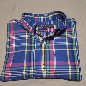 Polo by Ralph Lauren Multicolor Blue Plaid Button-Down Shirt